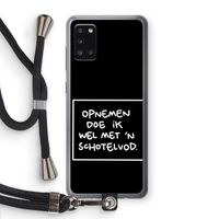 Schotelvod: Samsung Galaxy A31 Transparant Hoesje met koord Schotelvod: Samsung Galaxy A31 Transparant Hoesje met koord