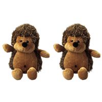 Set van 2x stuks pluche knuffel egels 20 cm - thumbnail