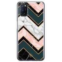 Oppo A92 siliconen hoesje - Marmer triangles