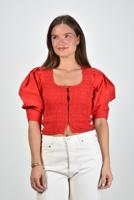 Ganni blouse F9004 racing red