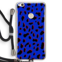 Blue Leopard: Huawei Ascend P8 Lite (2017) Transparant Hoesje met koord
