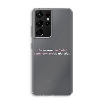 uw waarde daalt niet: Samsung Galaxy S21 Ultra Transparant Hoesje