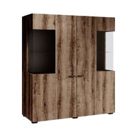 Meubella Dressoir Charo - Donker eiken - 110 cm - thumbnail