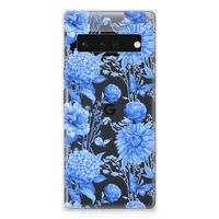 TPU Case voor Google Pixel 6 Pro Flowers Blue - thumbnail