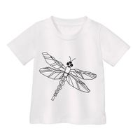 T-shirt om in te kleuren van bio-katoen met elastaan, Libelle Maat: 86/92 - thumbnail