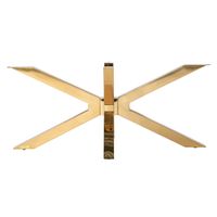 Alleen salontafel X-poot goud (Gold) Richmond - thumbnail