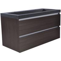 Wiesbaden Vision Onderkast Houtnerf Grijs - 100x46cm - 2 Laden