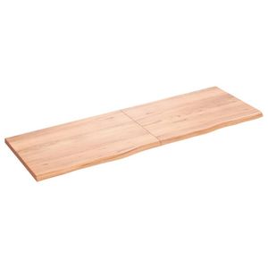 vidaXL Tafelblad 180x60x(2-4)cm behandeld massief eikenhout lichtbruin