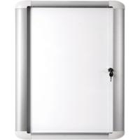 Pergamy Excellence glazen vitrine met magnetische achtergrond, voor buiten gebruik, ft 4 x A4