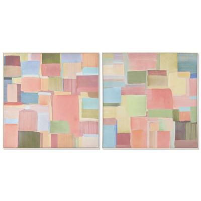 Canvas Home ESPRIT Abstract Stads 102,5 x 3,5 x 102,5 cm (2 Stuks)