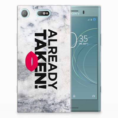 Sony Xperia XZ1 Compact | Siliconen hoesje | met naam Already Taken White