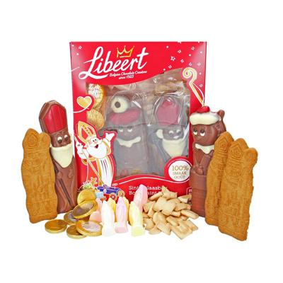 Libeert Sinterklaasbox - chocolademunten, speculoos, nicnacs, guimauve