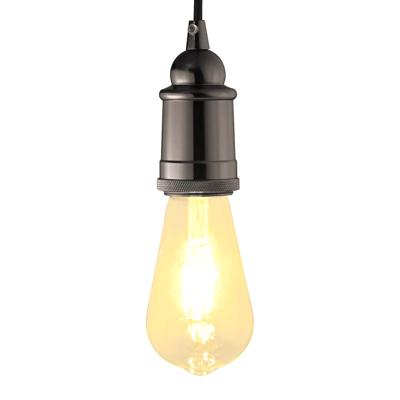 Lamphouders 2 st glanzend zwart E27