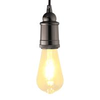 Lamphouders 2 st glanzend zwart E27