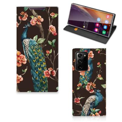 Samsung Galaxy Note 20 Ultra | Hoesje maken | Pauw met Bloemen