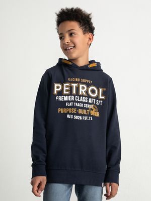 Petrol Industries Jongens Retro Style Hoodie Zwart - 164