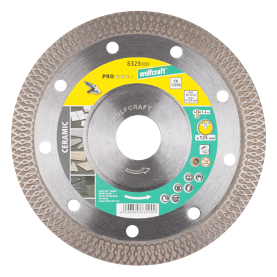 Wolfcraft Diamantdoorslijpschijf | ProCeramTurbo | Ø125mm | 1 stuk - 8329000