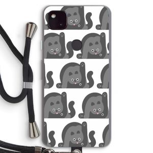 Cats: Pixel 4a 5G Transparant Hoesje met koord