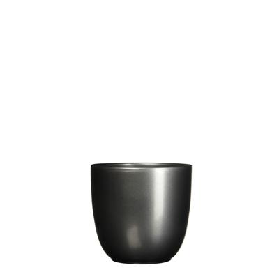 Bloempot Pot rond es/12 tusca 13 x 13.5 cm antraciet Mica - Mica decorations