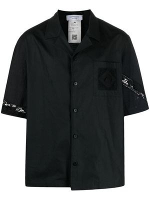 Marine Serre chemise Regenerated Household Linen en coton - Noir