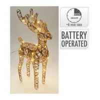 REINDEER 34CM MET LED CHAMPAGN REINDEER 34CM MET LED CHAMPAGN