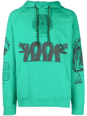 Études Studio hoodie imprimé à lien de resserrage - Vert