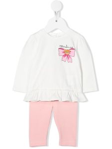 Moschino Kids ensemble haut-pantalon à imprimé Teddy Bear - Blanc