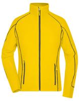 James & Nicholson JN596 Ladies´ Structure Fleece Jacket - Yellow/Carbon - L