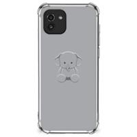 Samsung Galaxy A03 Stevig | Bumper Hoesje | Grijs Baby Olifant