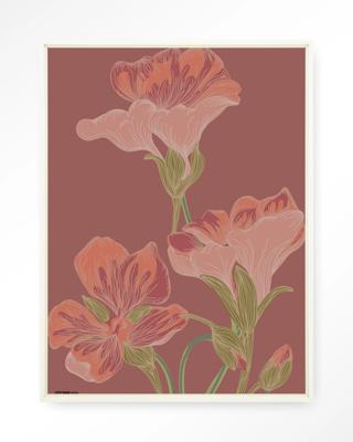 Urban Cotton Wandkleed 'Majus' 145 x 190cm in Floating Frame - off white