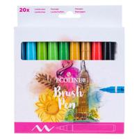 Bruynzeel Ecoline brush pen set landschappen, 20 kleuren