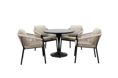 Qopps Gaona tuintafel met 4 Felan dining tuinstoel