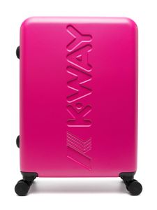 K Way Kids valise à logo embossé - Rose