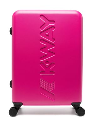 K Way Kids valise à logo embossé - Rose