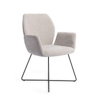 Jesper Home Eetkamerstoel 'Misaki' Cross Black, kleur Pretty Plaster