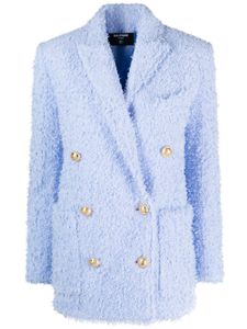 Balmain blazer oversize à boutonnière croisée - Bleu