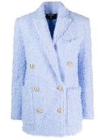 Balmain blazer oversize à boutonnière croisée - Bleu - thumbnail