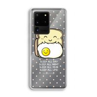 Sleep All Day: Samsung Galaxy S20 Ultra Transparant Hoesje