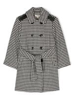 TWINSET Kids trench à motif pied-de-poule - Noir - thumbnail