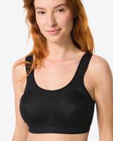 HEMA Niet voorgevormde sportbh high support zonder beugel zwart (zwart)