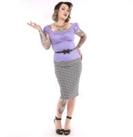 Perfect Pencil Skirt, Houndstooth-XXXXL | 40% korting