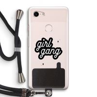 Girl Gang: Pixel 3 Transparant Hoesje met koord