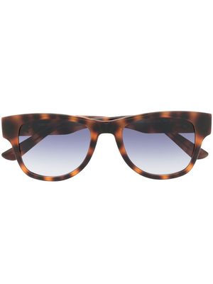 Karl Lagerfeld lunettes de soleil carrées à plaque logo - Marron