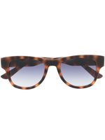 Karl Lagerfeld lunettes de soleil carrées à plaque logo - Marron