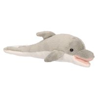 Pluche grijze dolfijn knuffel 26 cm speelgoed   -