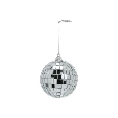 Disco kerstbal - zilver - D7 cm - glas/foam - discobal/discobol - kerstversiering