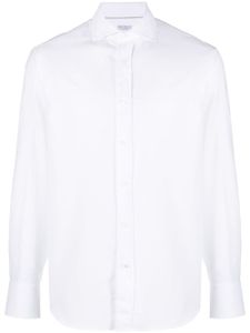 Brunello Cucinelli chemise en coton à manches longues - Blanc