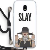 Slay All Day: Samsung Galaxy J3 (2017) Transparant Hoesje met koord