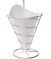 Cosy & Trendy Frietzak Wit ø 12 cm Met RVS Houder Cosy & Trendy Frietzak Wit ø 12 cm Met RVS Houder