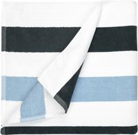 The One Towelling Strandhanddoek 90 x 190 cm Stripe Anthracite/light blue